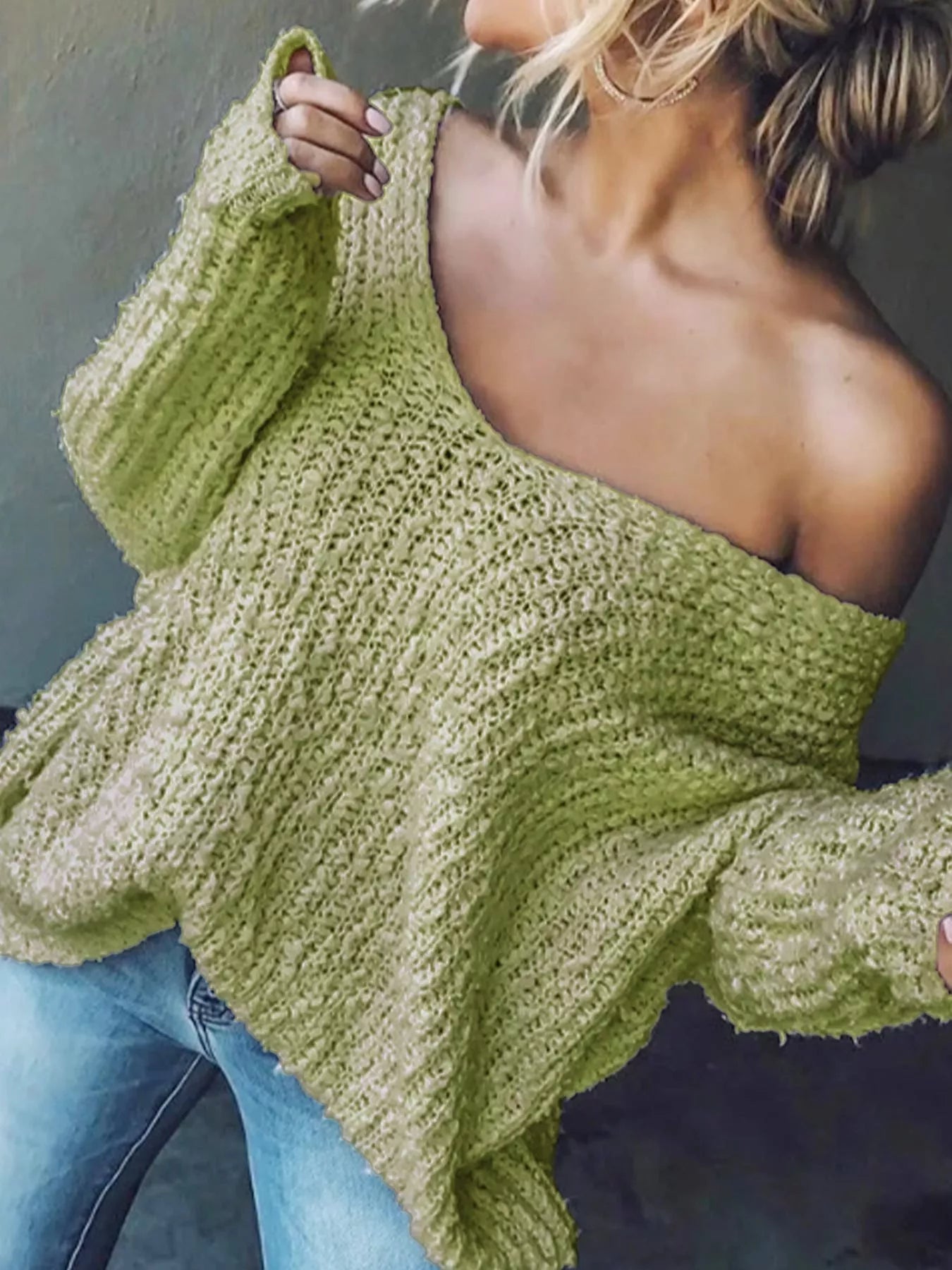 Loose Fit Long Sleeve Sweater