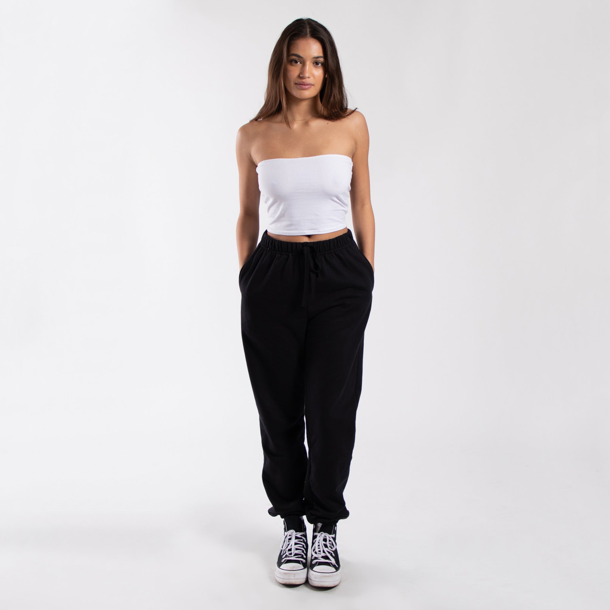 Women's Cropped Strapless Tube Top