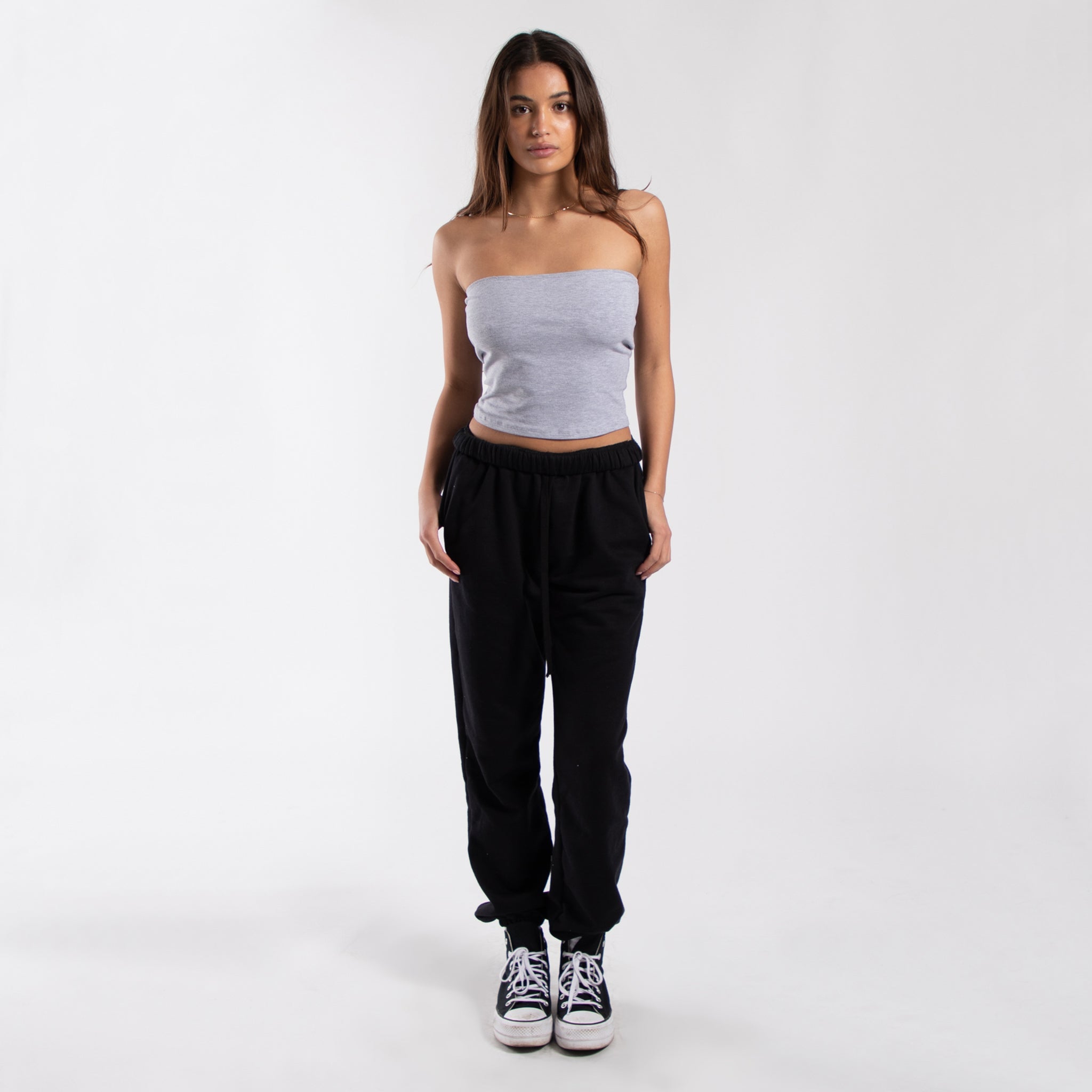 Women's Cropped Strapless Tube Top