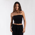 Women's Cropped Strapless Tube Top
